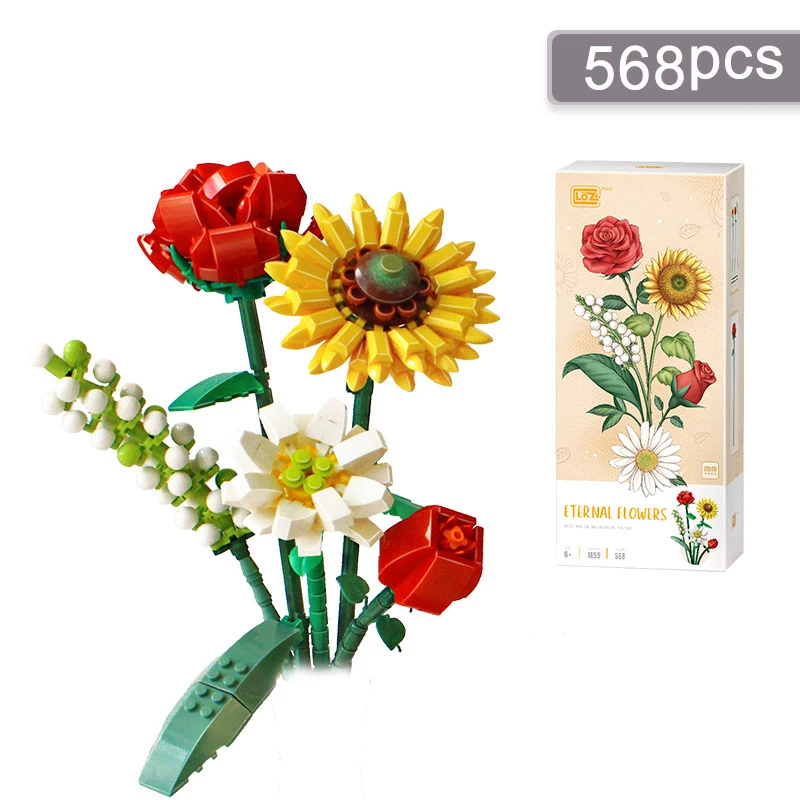 Bouquet Rose Rouge & Tournesol
